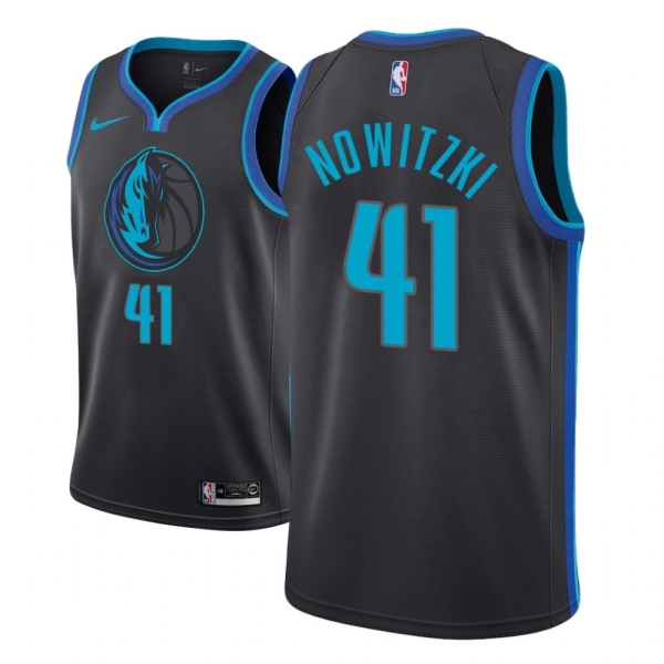 Баскетбольная джерси Nike Dirk Nowitzki Dallas Mavericks №41 Black Blue