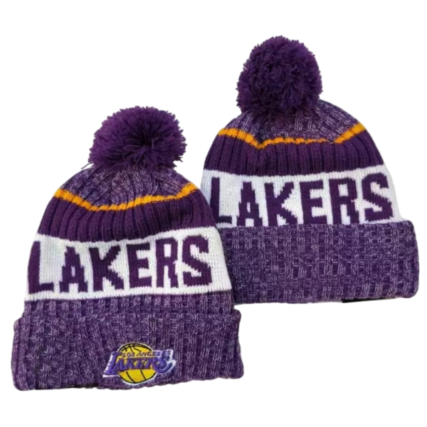 Шапка Los Angeles Lakers NBA Basketball New Era Knit Purple